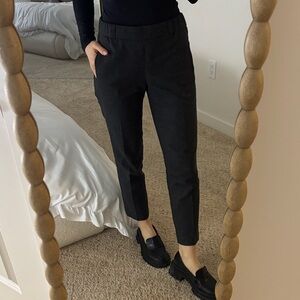 Aritzia Wilfred cohen charcoal grey wool cropped ankle length elastic pants